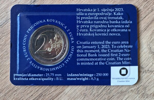 Prigodna kovanica od 2 € ''Članica europodručja'' 2023